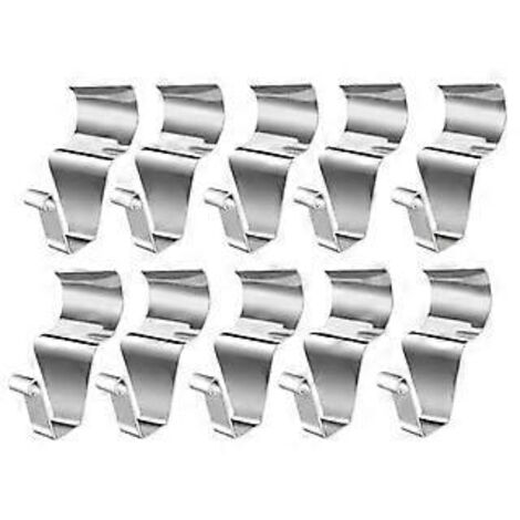 Lot de 10 crochets pour bardage, crochets de fixation extérieure, clips de fixation pour bardage vinyle sans perçage, pour suspendre des décorations, B (1/5)