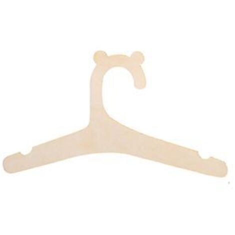 Lot de 10 cintres en bois pour bébé, antidérapants, pour vêtements de chambre d'enfant (1/3)