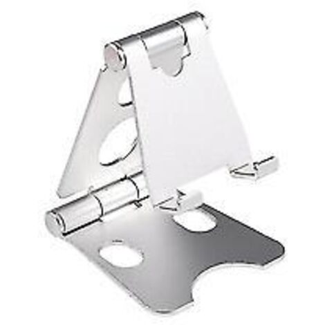 Support de téléphone Wuzhou, support de base pliable pour téléphone, support de téléphone en aluminium (1 pièce, argent) (1/3)