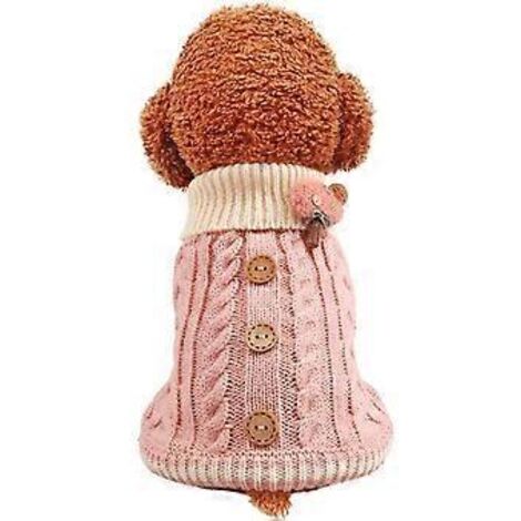 S,Chien Hiver Pull pour Petits Chiens vtements Chiot Pull Chien Fille Pull Animal Chiot Chat Chien Chaud Pull Pull Tricots Manteaux (1/5)