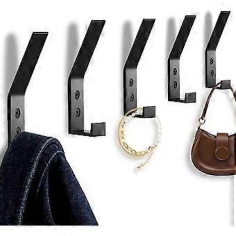 Porte-manteau mural avec crochets en acier inoxydable, style moderne (1/5)