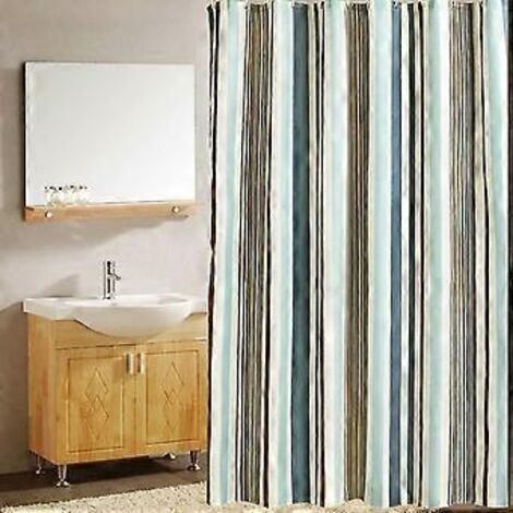 Rideau de douche 200 x 240 cm (L x H), anti-moisissure, antibactérien, hydrofuge, doublure en polyester doux, pour baignoire (1/5)