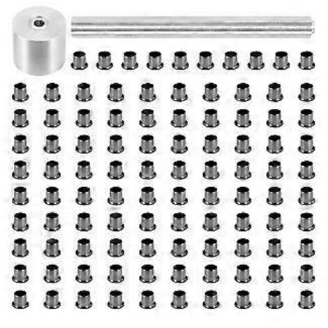 1 kit d'outils + 100 rivets et clous en laiton argenté pour la pose de clous (1/5)