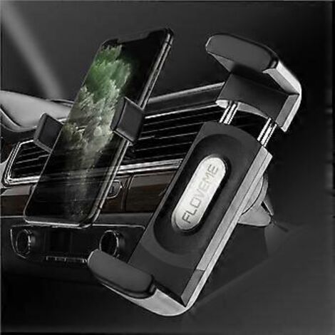 Support de téléphone pour voiture, support de téléphone portable pour voiture, support de téléphone pour voiture, support pour grille d'aération, poignée extensible et rotation à 360°, compatible avec (1/5)