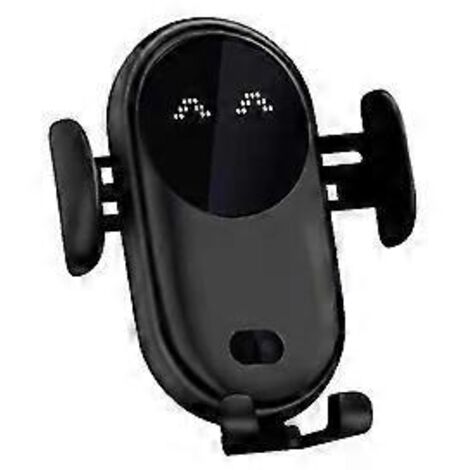 Support de téléphone sans fil pour voiture avec chargeur intelligent et capteur automatique, noir, 1 pièce (1/4)