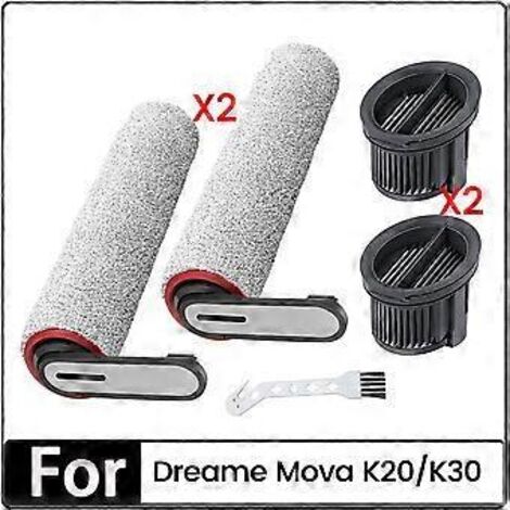 Ensemble de 5 brosses rotatives et filtres HEPA pour aspirateurs sans fil Dreame Mova séries K20/K30 (sec et humide). (1/5)