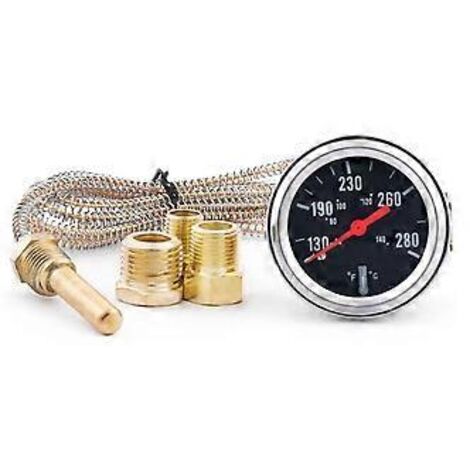Manomètre mécanique de température d'eau 52 mm (2 pouces), 12 V, plage de mesure 50-140 °C / 130-280 °F, pour voiture. (1/5)