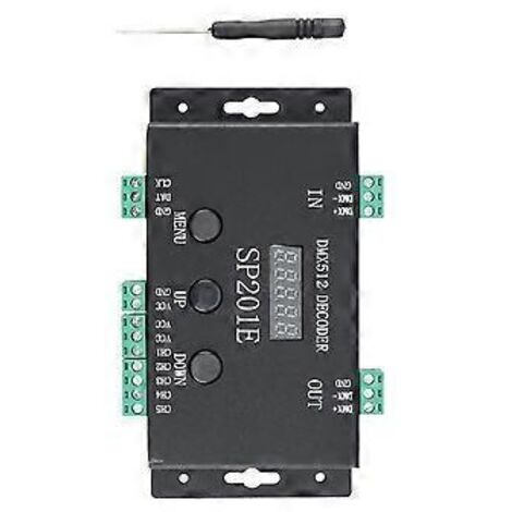 Contrôleur de bande LED RGB SP201E, décodeur DMX512, prend en charge 3072 canaux, compatible avec une variété (1/5)