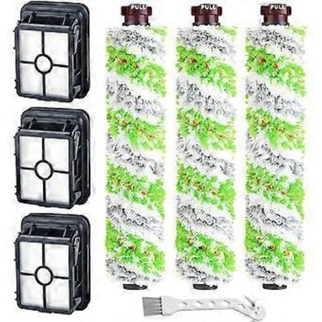 Kit de nettoyage professionnel, brosse rotative double action pour tapis et sols durs scellés, complété par un filtre HEPA pour des résultats optimaux (lot de 3) (1/5)