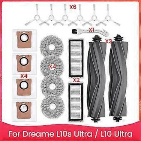 Kit de pièces de rechange et accessoires pour aspirateur robot Dreame L10s Ultra / L10 Ultra : brosse latérale principale (1/5)