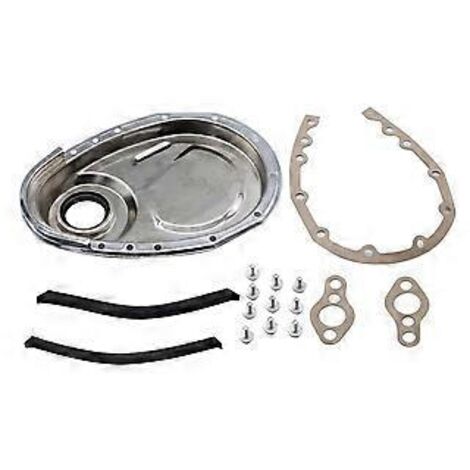 Kit de couvercle de chaîne de distribution avec joint chromé et boulons pour moteurs 265, 283, 327, 350, 383 et 400 - Accessoires (1/5)