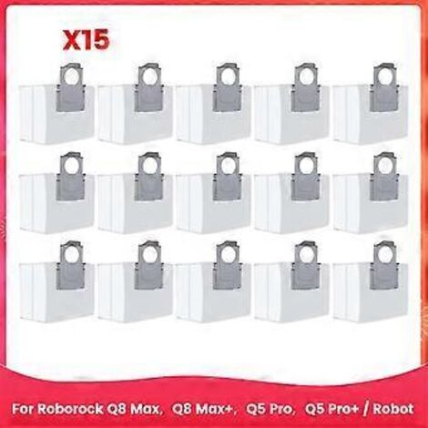 15 sacs à poussière pour aspirateurs robots Q8 Max, Q8 Max+, Q5 Pro et Q5 Pro+ (1/5)