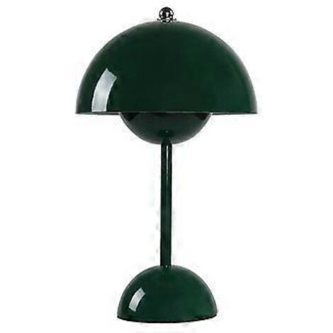 Lampe de table LED rechargeable à interrupteur tactile, motif champignon et bouton de fleur, pour salon ou bureau (vert foncé) (1/5)