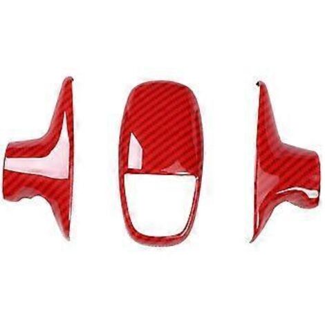 Cache de pommeau de levier de vitesse en ABS imitation fibre de carbone rouge pour Dodge Charger 2015-2020 (1/5)