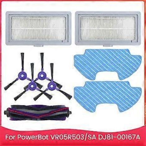 Pièces détachées pour aspirateur robot PowerBot VR05R503/SA DJ81-00167A : brosses de nettoyage, brosses latérales, filtre. (1/5)