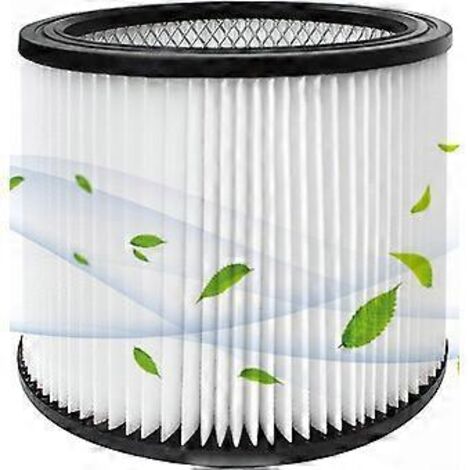 Cartouche filtrante lavable pour aspirateur eau et poussière, filtration puissante pour les modèles d'aspirateurs d'atelier, flux d'air amélioré et capture de poussière à 99,97 %, matériau synthétique (1/5)