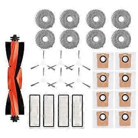 Accessoires pour aspirateur robot X20+/X20 Plus : sac à poussière, chiffon de nettoyage, brosse latérale principale, filtre HEPA de rechange (1/5)