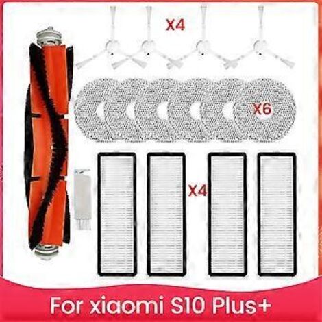 Accessoires pour aspirateur robot Xiaomi S10 Plus+ : brosse latérale principale, filtre HEPA, lingettes de nettoyage. (1/5)