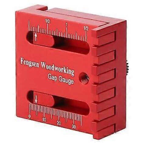Jauge d'écartement pour le travail du bois, règle de scie dentelée pour mesurer la profondeur, mini ajusteur de fente de scie en alliage d'aluminium, ligne de guidage (1/5)