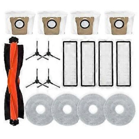 Pièces détachées pour aspirateur robot X20 Max / D109GL : rouleau principal, brosse latérale, filtre HEPA, lingette de nettoyage, bac à poussière (1/5)