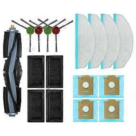 17 pièces de rechange pour aspirateur robot Cube/CC : brosse principale, filtre HEPA et chiffon de nettoyage. (1/5)