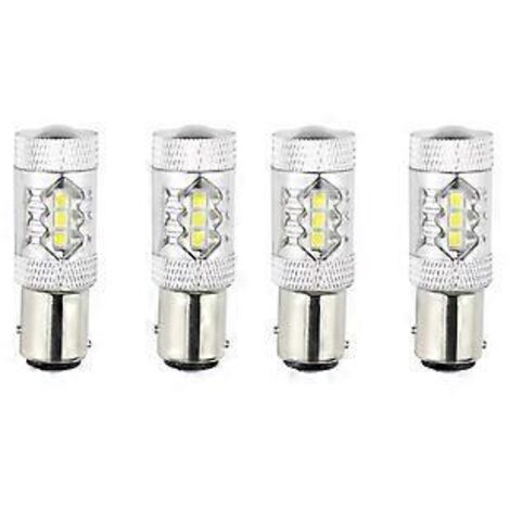 4 ampoules LED S2 H4 72 W 8000 lm pour phares de voiture (feux de route/croisement), blanc 6000 K (1/5)