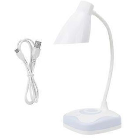 Lampe de table LED multifonctionnelle 2 en 1 avec veilleuse, 3 niveaux de contrôle tactile, chargement USB et protection oculaire. (1/4)