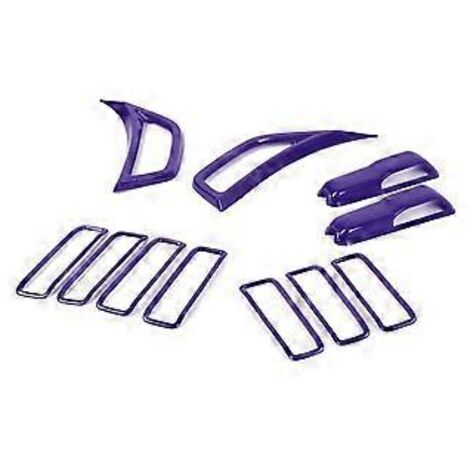 Pour JL JT 2018-2024 : Aérations de capot, charnière de capot moteur et garniture de sortie d'aération latérale (violet) (1/5)