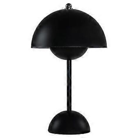 Lampe de table LED rechargeable à interrupteur tactile, motif champignon et bouton de fleur, pour salon ou bureau (noir) (1/5)