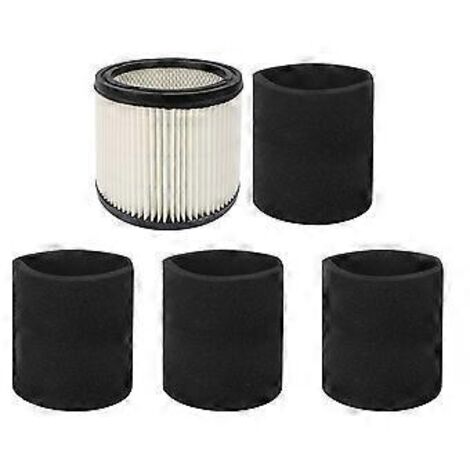 Filtre 90350 et filtre en mousse 90585, compatibles avec les aspirateurs eau et poussière de 5 gallons et plus, compatibles avec la pièce 90304 (1/5)