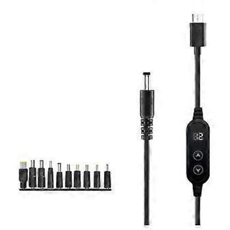 Câble de charge multi-tensions Type C vers DC5521 compatible avec les modems, ordinateurs portables et appareils puissants de 3 A. (1/4)