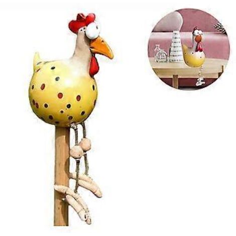 Statues décoratives en résine, poules rigolotes aux détails réalistes, taille idéale pour l'extérieur, emballage cadeau inclus pour une utilisation intérieure et extérieure. (1/5)