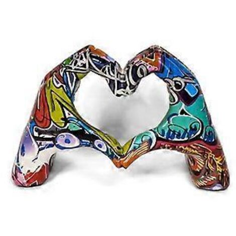 Décoration gestuelle colorée, Statue de doigt d'amour moderne, Sculpture d'art moderne personnalisée (1/5)