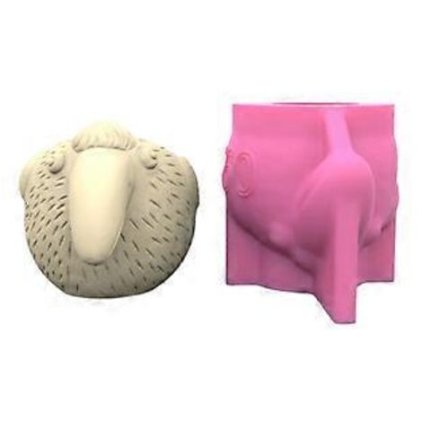 Moule en silicone pour pots de fleurs, moule en béton en forme de pic-vert, moules en silicone pour vases pour la fabrication de jardinières en béton pour plantes succulentes (1/4)