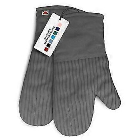 Gants de cuisine, lot de 2, résistance optimale à la chaleur, poches matelassées épaisses, bandes de silicone antidérapantes pour une meilleure adhérence, faciles à laver et à ranger. (1/5)