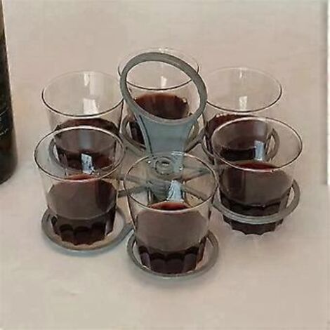 pièces Porte-gobelets pliables, rotatifs et portables en verre, en plastique, avec 6 supports pour tasses. (1/5)