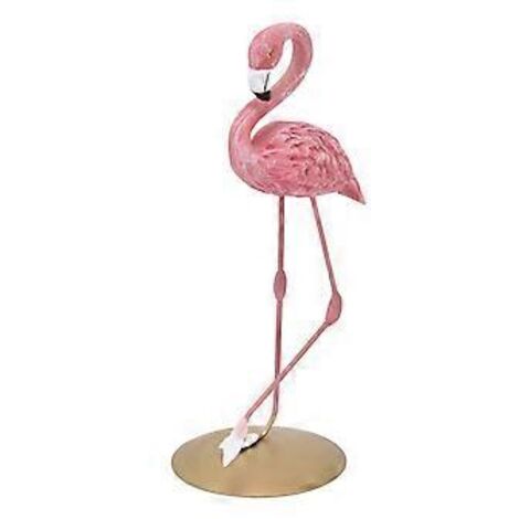 Décoration élégante pour la maison, ornements flamants roses portables et légers en résine, figurines de flamants roses, design exquis aux lignes élégantes et à la nature vivante (1/3)