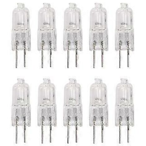 Lot de 10 ampoules halogènes G4 10 W blanc chaud (1/4)