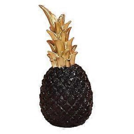 Décoration ananas doré de style contemporain, statue en résine avec base antidérapante pour intérieurs raffinés (1/4)