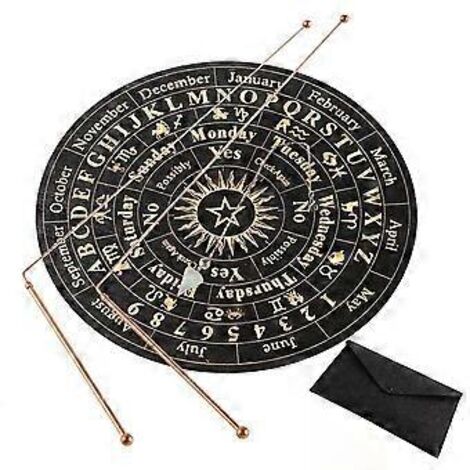 Baguette de divination en cuivre taoïste (2 pièces), pendule taoïste et tapis de divination pour la recherche d'eau et de trésors. (1/4)