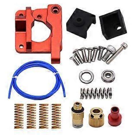 Kit d'extrudeuse à double engrenage amélioré avec tube, boîtier en silicone et ressort pour imprimante 3D CR10 CR10S (1/5)