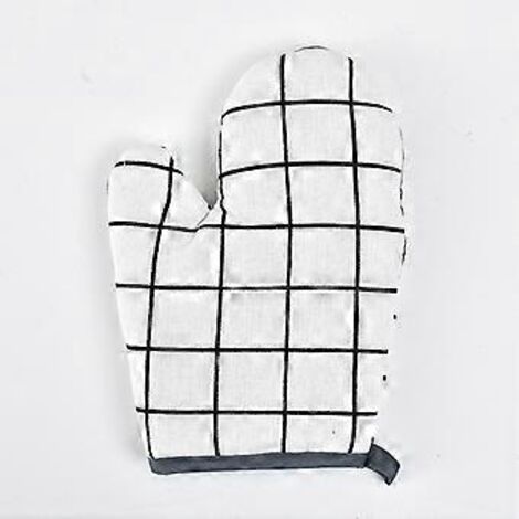 2 paires de gants de cuisine antidérapants en silicone remplis de coton recyclé, pour four et casseroles (grille blanche), pour la cuisson au four et au four. (1/4)