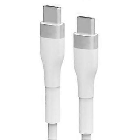 Câble USB C vers USB C 100 W/5 A, charge rapide, transfert de données 480 Mbps pour smartphones, tablettes et ordinateurs portables, blanc. (1/5)