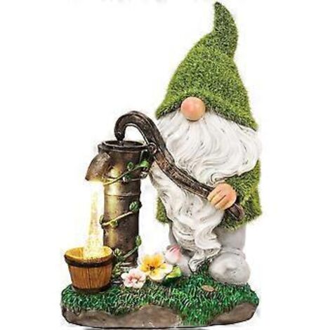 Nains de jardin floqués, statues décoratives pour l'extérieur, design unique, en résine résistante aux intempéries, ornements de pelouse, cadeau de jardin original et créatif. (1/2)