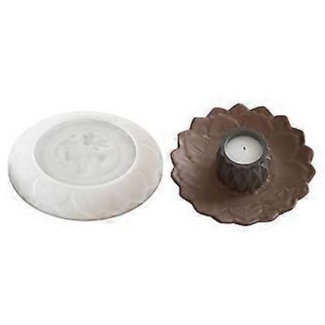 Moule en silicone pour résine époxy, moule à sous-verres irrégulier pour décoration artistique intérieure, moule pour coupelle en plâtre d'aromathérapie (1/5)