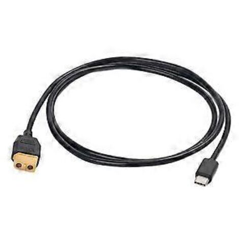 Câble de charge USB-C vers XT60, charge rapide 100 W 20 V/5 A pour drones, systèmes de stockage d'énergie et appareils d'extérieur (1/4)
