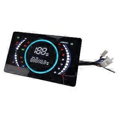 Compteur de vitesse numérique universel à LED réglable 12 V pour moto, avec affichage de la température et de la vitesse (199). (1/5)