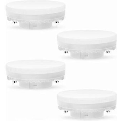 Ampoule LED GX53 7 W 3000 K, blanc chaud, non dimmable, éclairage GX53, sans scintillement, remplace les ampoules halogènes 50 W GX5.3 ou les ampoules fluocompactes 9 W et 13 W, 560 lumens, angle de d (1/4)