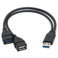 Adaptateur USB 3.0 vers 2 ports USB, prise USB vers port USB 3.0 et port USB 2.0