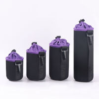 4pcs Waterproof Camera Lens Bag Anti-fall Soft Dslr Camera Lens B